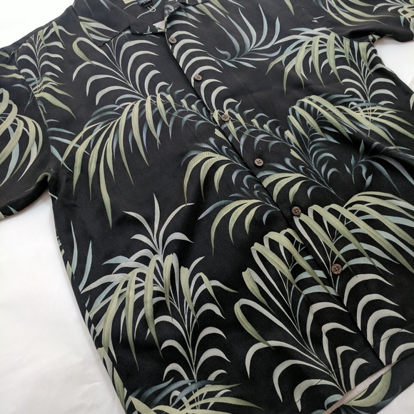 Tommy Bahama Silk Shirt Bamboo Camp Shirt Large - Picture 3 of 6